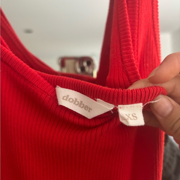 Dobber (Swedish brand) Bold Bodycon Red Midi Dress - Picture 5 of 8